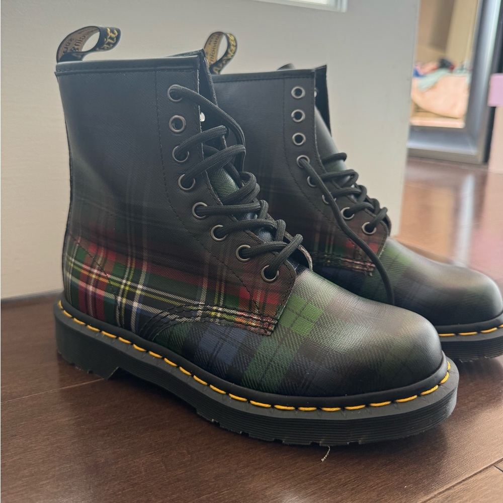 Brand New Dr. Martens Tartan Plaid Boots